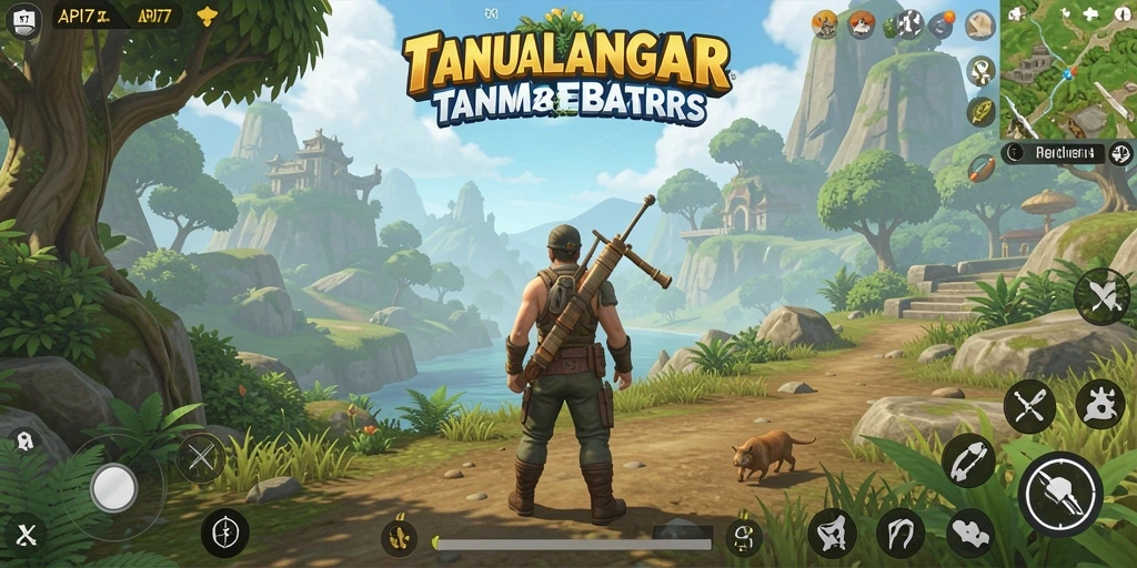 Tampilan gameplay penuh warna dalam dunia terbuka API77.