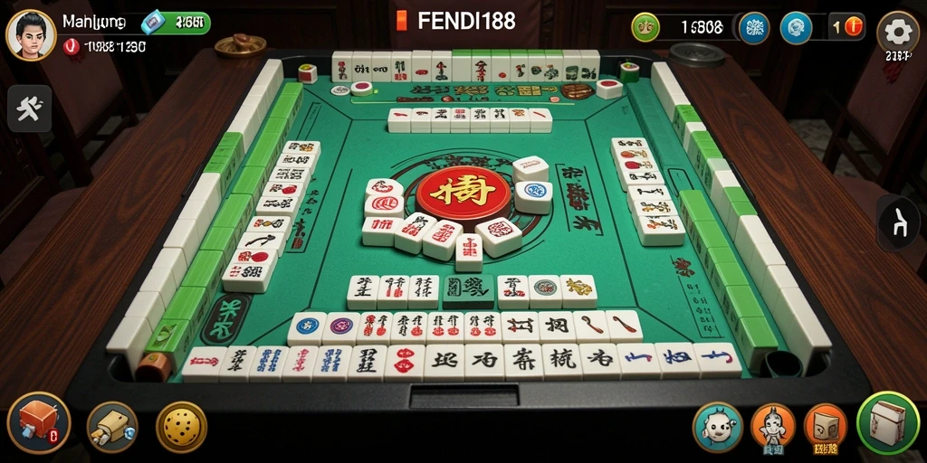 Tampilan menarik dari gameplay Mahjong di FENDI188.