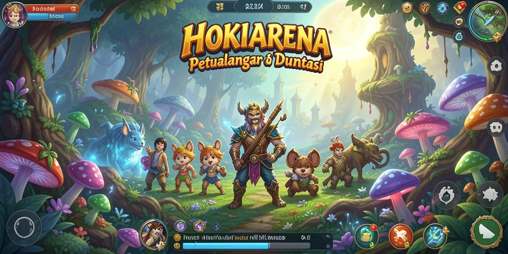 Screenshot HOKIARENA menampilkan gameplay seru dalam petualangan fantasi.