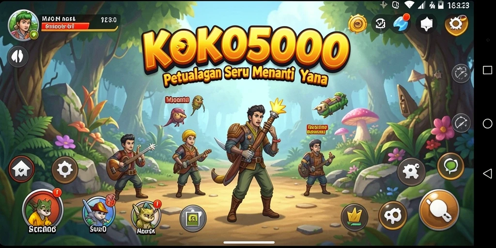 Tangkapan layar menampilkan aksi seru dalam petualangan KOKO5000.