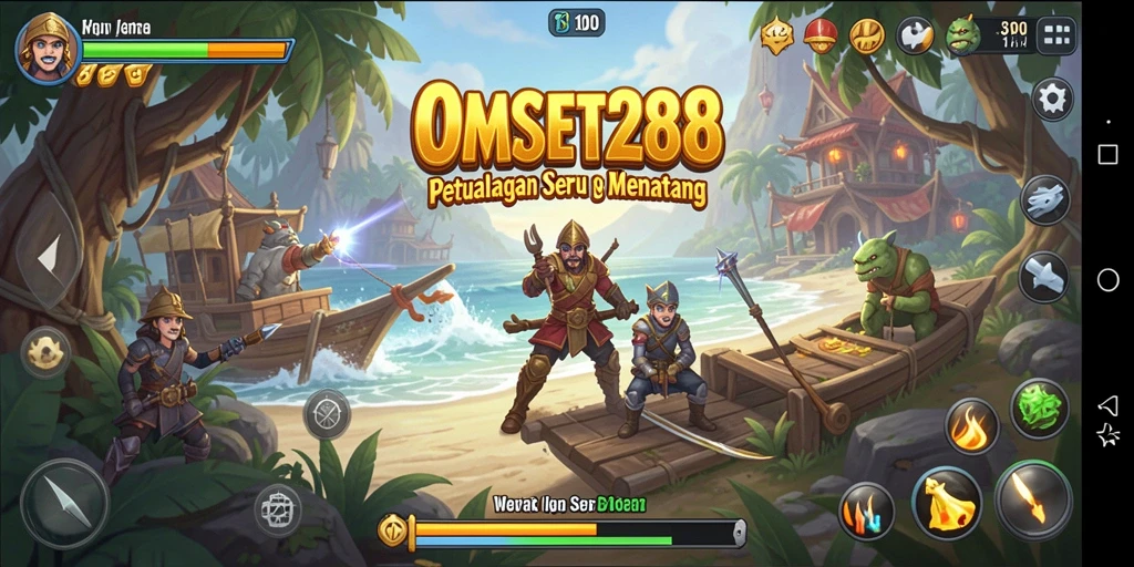 Tangkapan layar gameplay OMSET288 menunjukkan momen menjelajahi dunia yang luas.