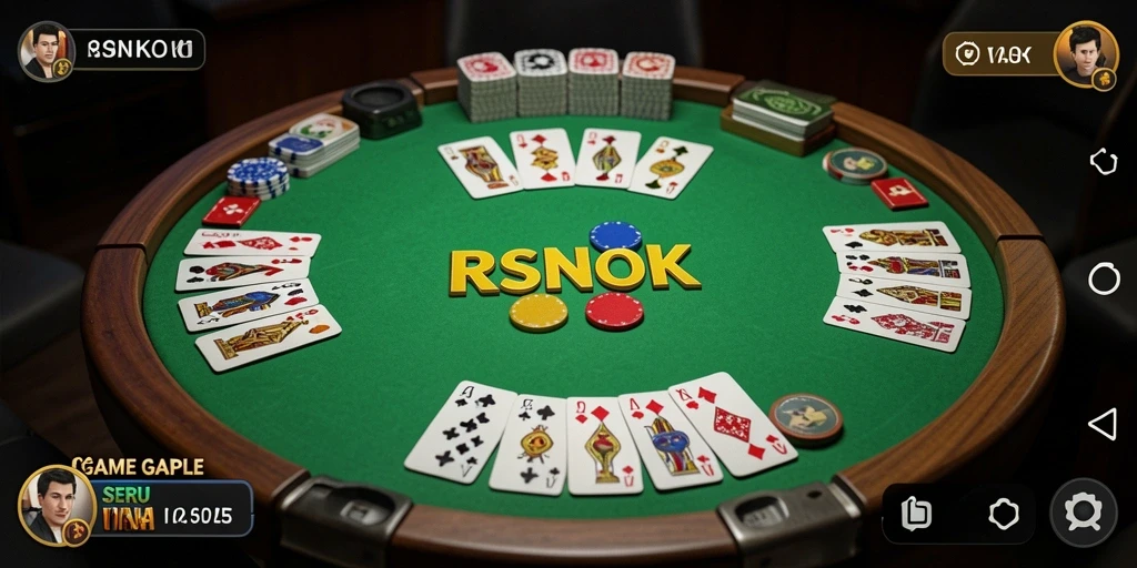 Tampilan gameplay RSNOK yang seru saat bermain Gaple.