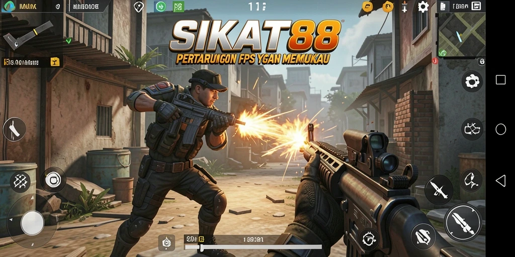 Gameplay mendebarkan SIKAT88 dengan aksi tembak-menembak intens.